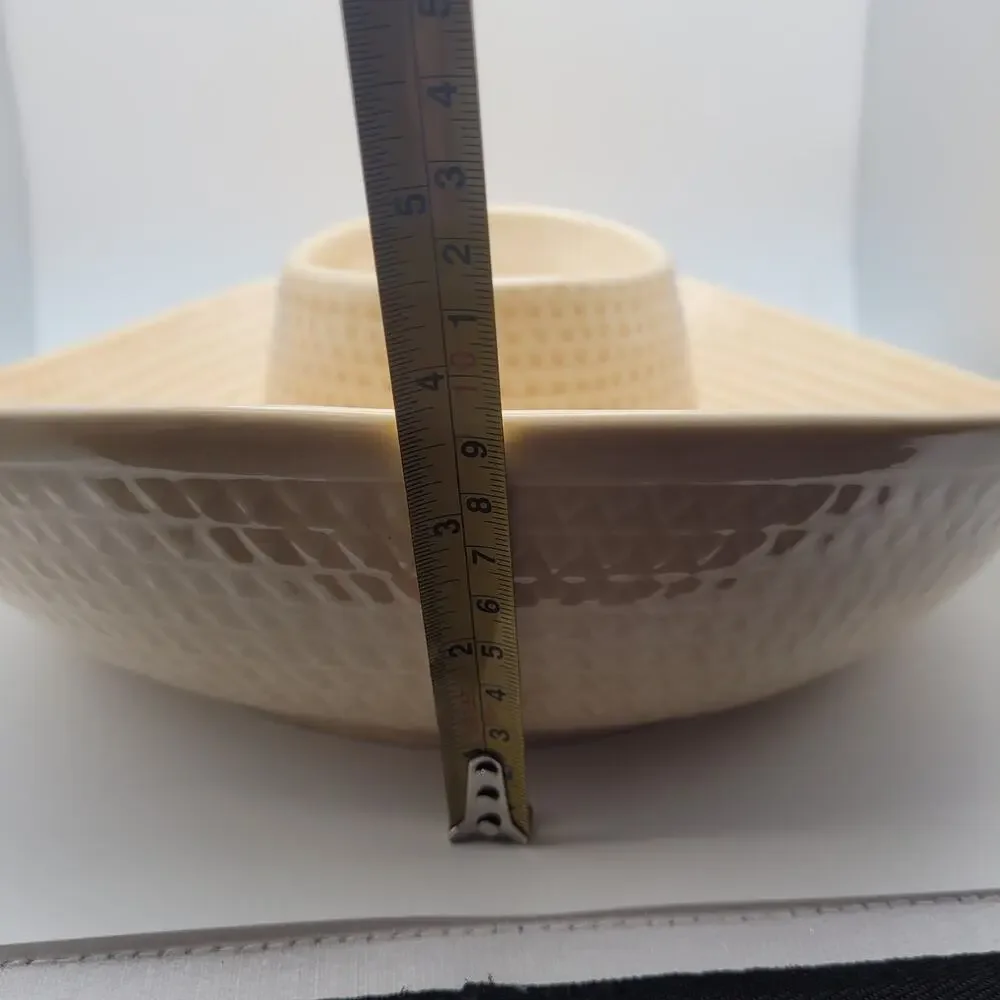 Vintage Metlox California USA Hat Sombrero Chip and Dip Dish MCM Cinco De Mayo
